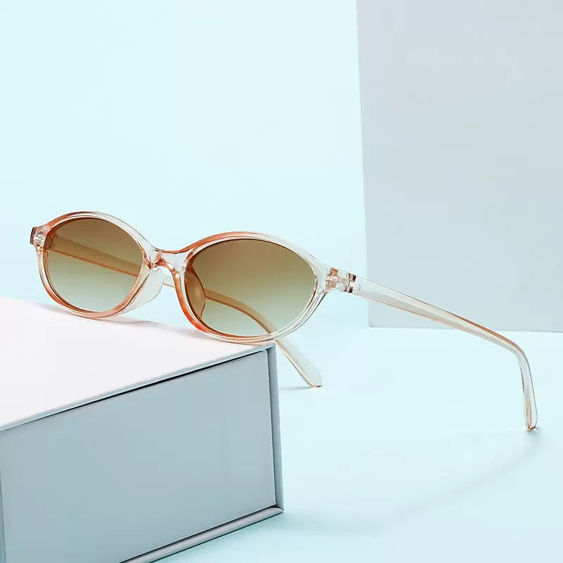 Retro Oval Polarized Sunglasses for Women – UV400 Trendy Small Frame Sun Glasses