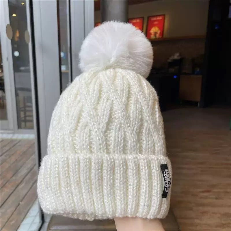 Classic Pom Pom Knit Beanie – Soft Ribbed Winter Hat