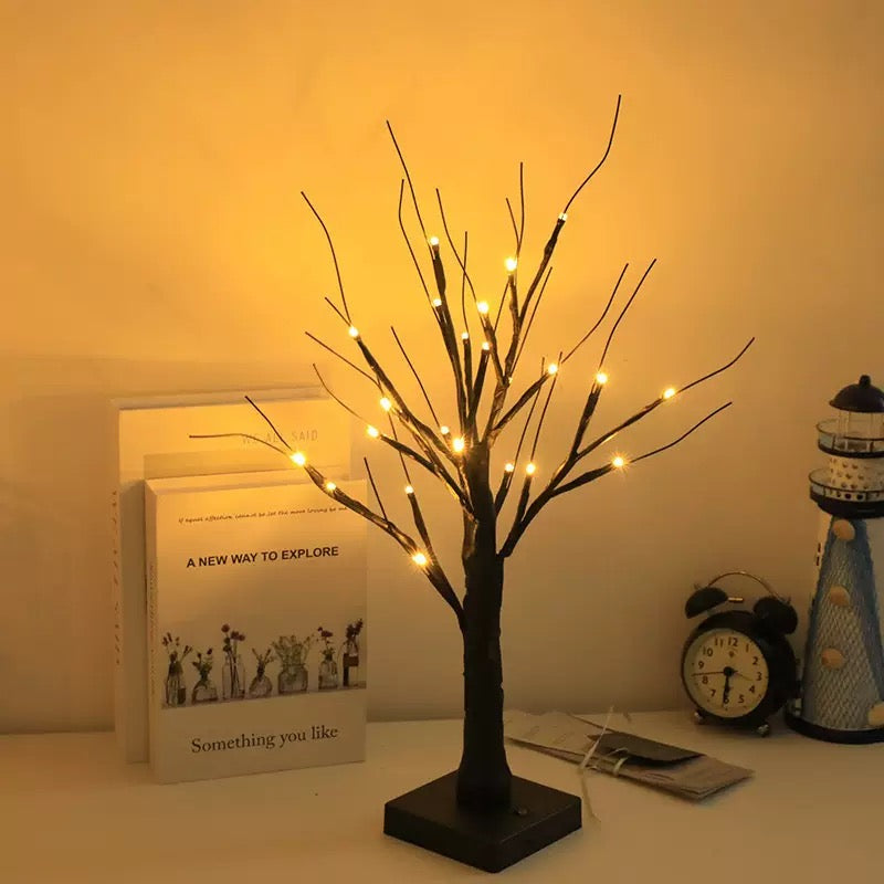 LED Birch Tree Night Light, Home Bedroom Atmosphere Lamp Desktop Ornament