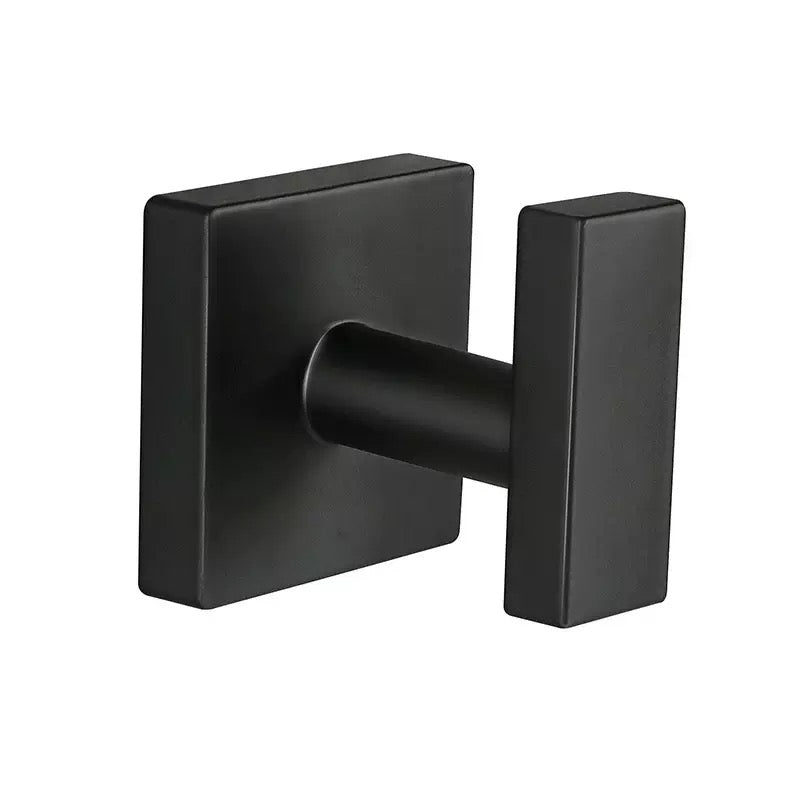 Stainless Steel Single Hook, Drill‑Mount / No‑Drill Suction Cup Hook, Over‑the‑Door Hanger for Towel Coat Hat, Bathroom Kitchen Use