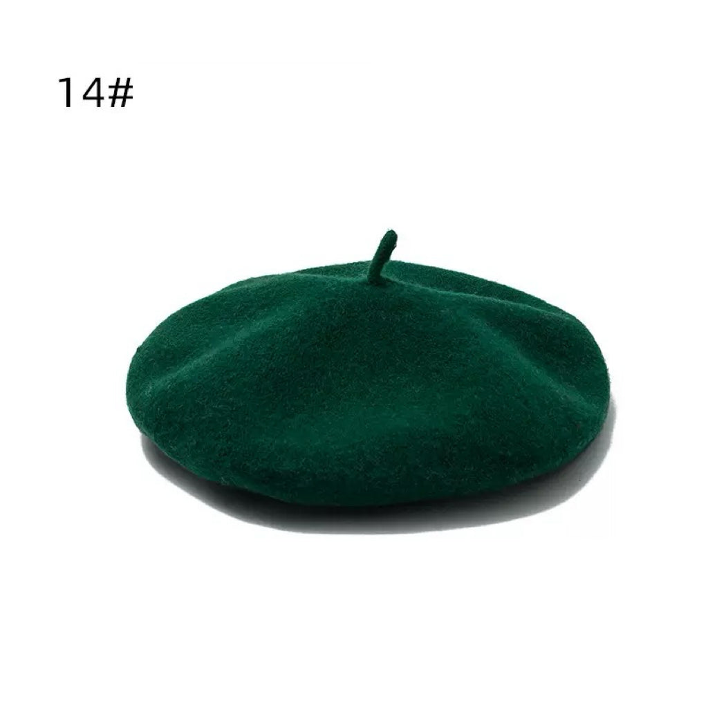 Women Japanese‑Style Faux Wool Beret, British Vintage Versatile Painter Hat, Winter Warm Windproof Casual Hat