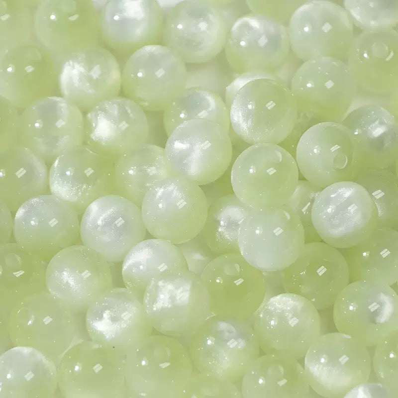 8‑16mm Resin Cat's‑Eye Beads, Multifunctional Imitation Cat's‑Eye Round Beads, DIY Accessories for Bracelet & Necklace Making