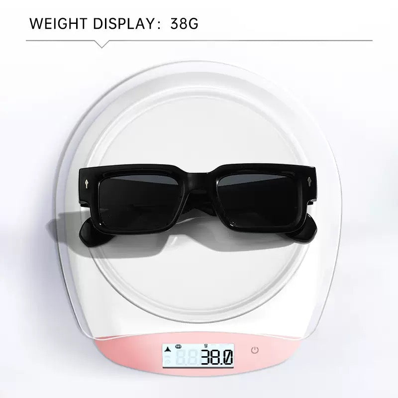 Classic Black Square Sunglasses – Minimalist Fashion Shades