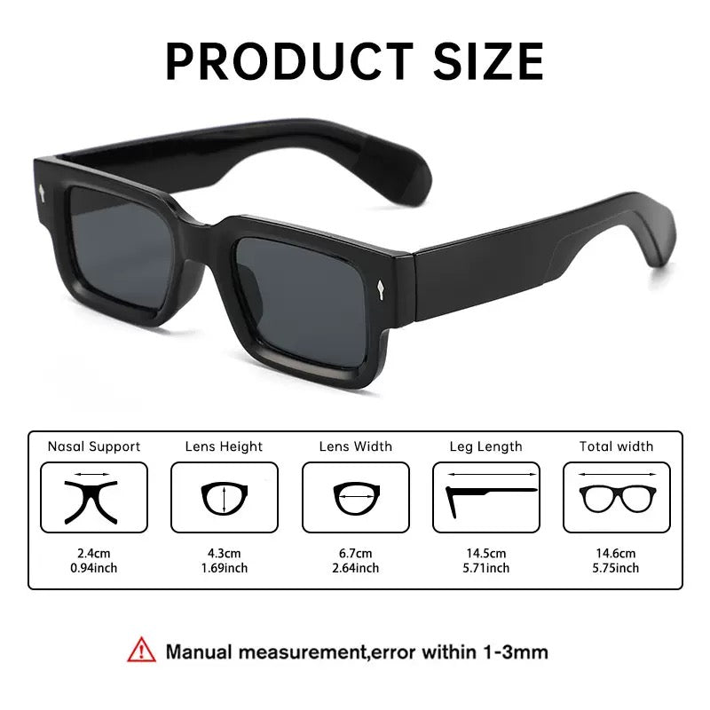 Classic Black Square Sunglasses – Minimalist Fashion Shades