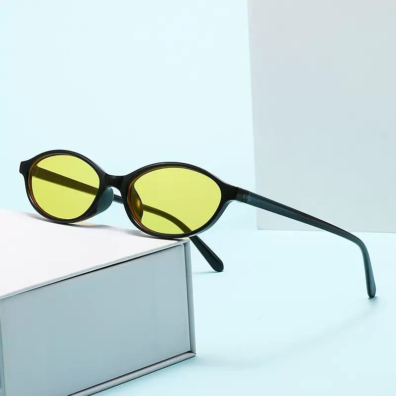 Retro Oval Polarized Sunglasses for Women – UV400 Trendy Small Frame Sun Glasses
