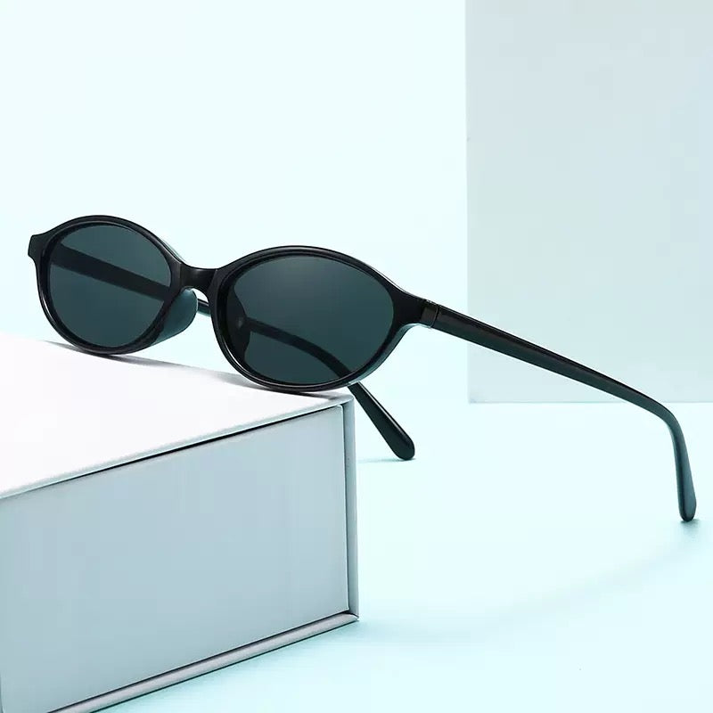 Retro Oval Polarized Sunglasses for Women – UV400 Trendy Small Frame Sun Glasses
