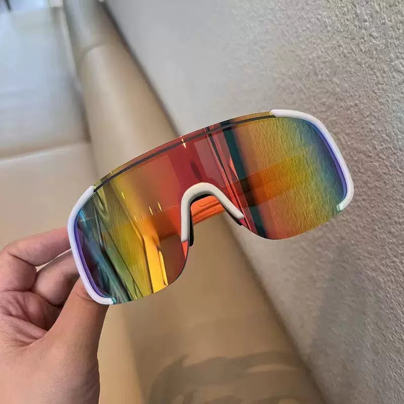 Outdoor Cycling Sunglasses – Oversized Shield Sports Glasses with UV Protection
