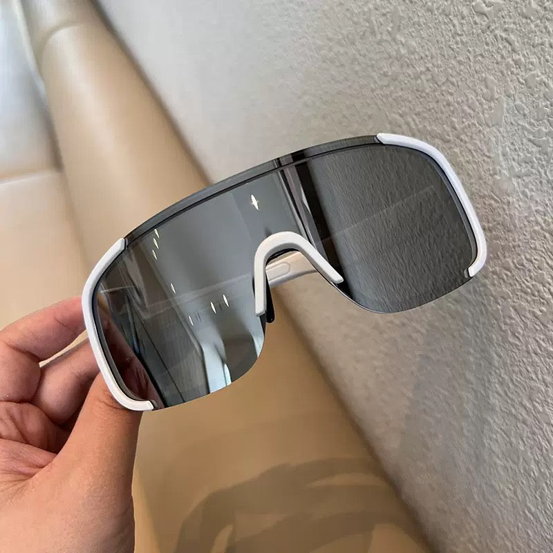 Outdoor Cycling Sunglasses – Oversized Shield Sports Glasses with UV Protection