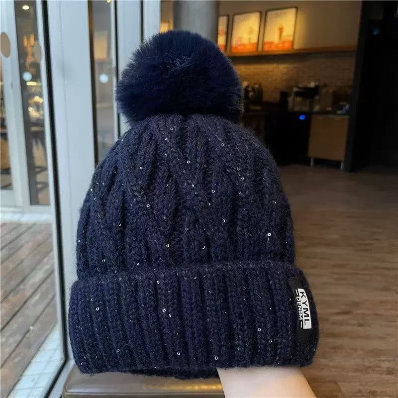 Classic Pom Pom Knit Beanie – Soft Ribbed Winter Hat