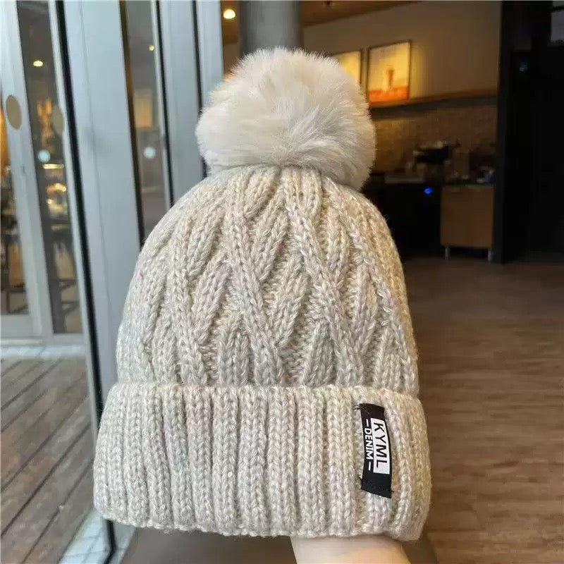 Classic Pom Pom Knit Beanie – Soft Ribbed Winter Hat