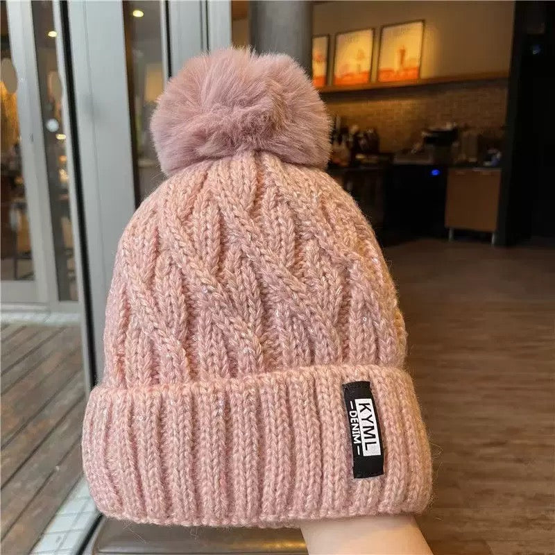 Classic Pom Pom Knit Beanie – Soft Ribbed Winter Hat