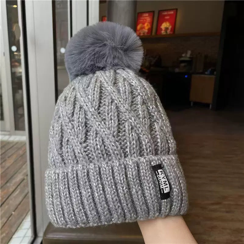Classic Pom Pom Knit Beanie – Soft Ribbed Winter Hat