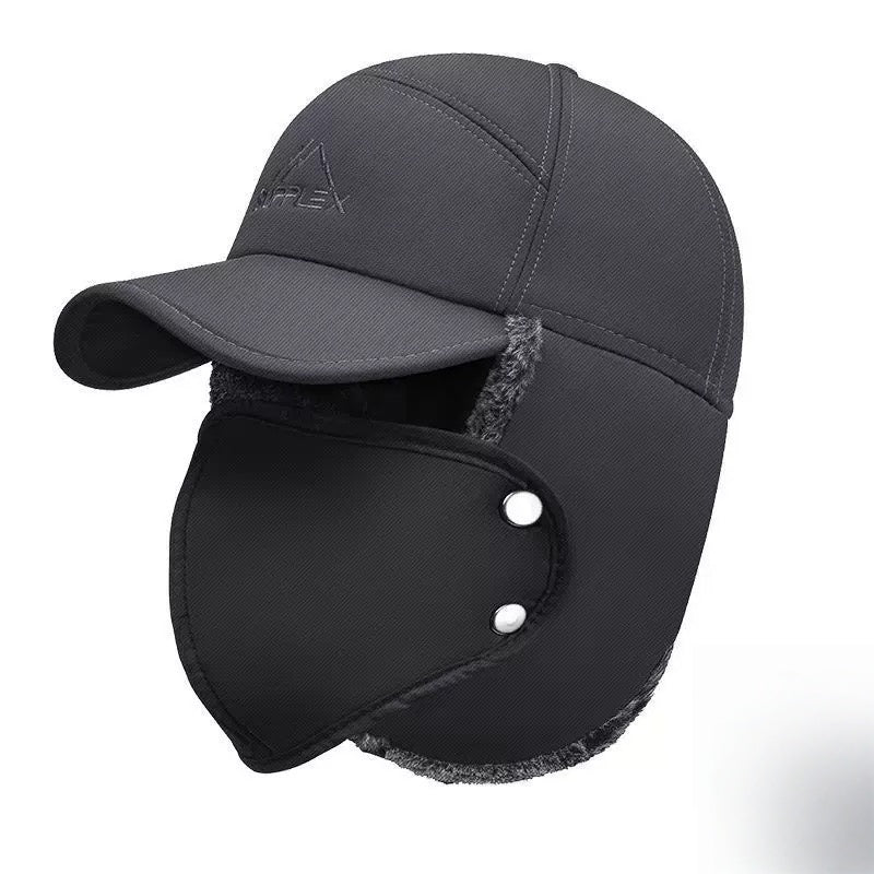 Winter Windproof Trapper Hat with Face Cover & Goggles – Thermal Outdoor Hat
