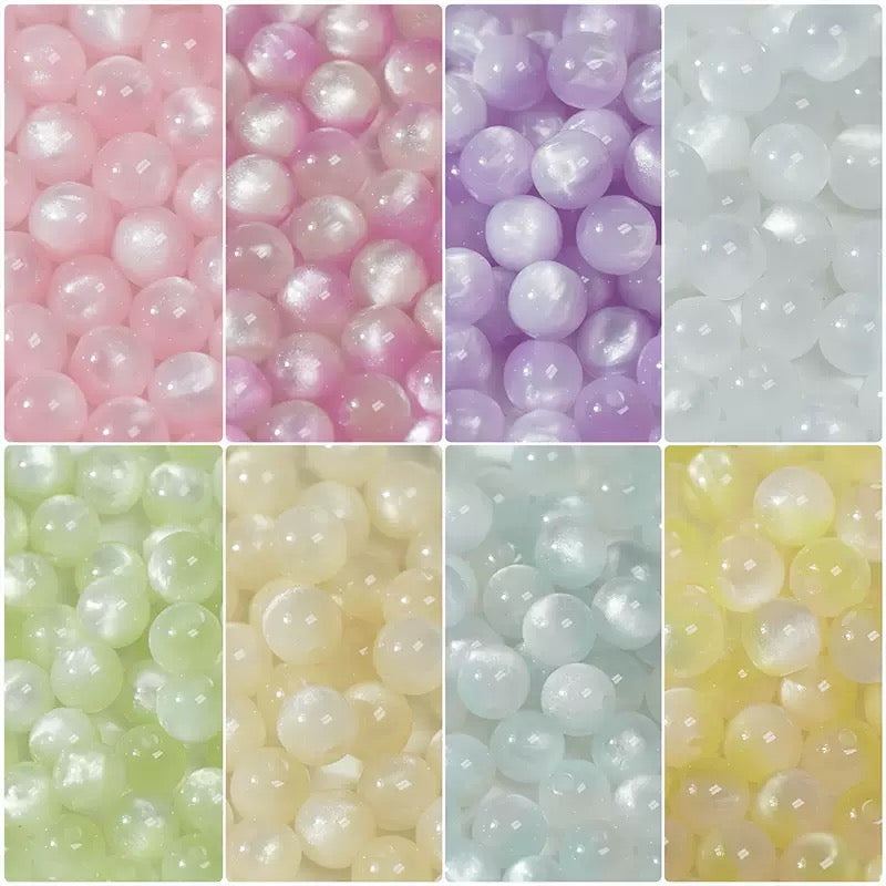 8‑16mm Resin Cat's‑Eye Beads, Multifunctional Imitation Cat's‑Eye Round Beads, DIY Accessories for Bracelet & Necklace Making