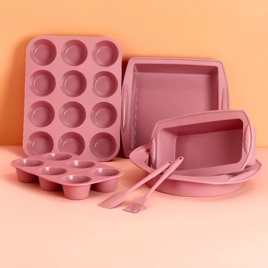 Solid Color Home Oven Baking Tool Set, Cake Toast Cookie Bread Pastry Muffin Cup Molds