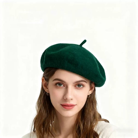 Women Japanese‑Style Faux Wool Beret, British Vintage Versatile Painter Hat, Winter Warm Windproof Casual Hat