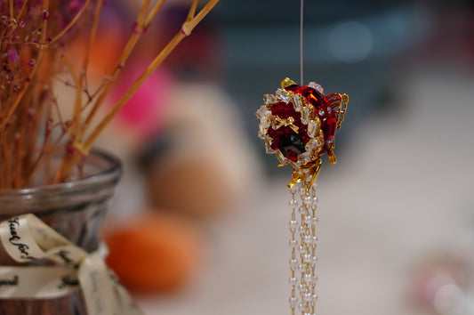 Elegant Crystal Beaded Bag Charm ｜ Handmade Jewelry Accessory ｜ Multiple Styles Available