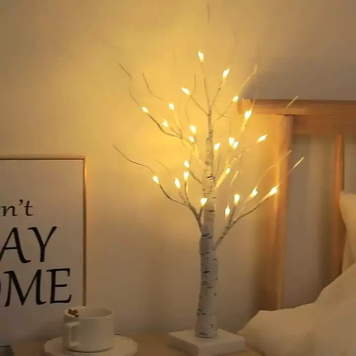 LED Birch Tree Night Light, Home Bedroom Atmosphere Lamp Desktop Ornament