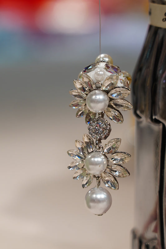 White AB Faceted Crystal Beads Strand – Clear Glass Beads for DIY Jewelry Making