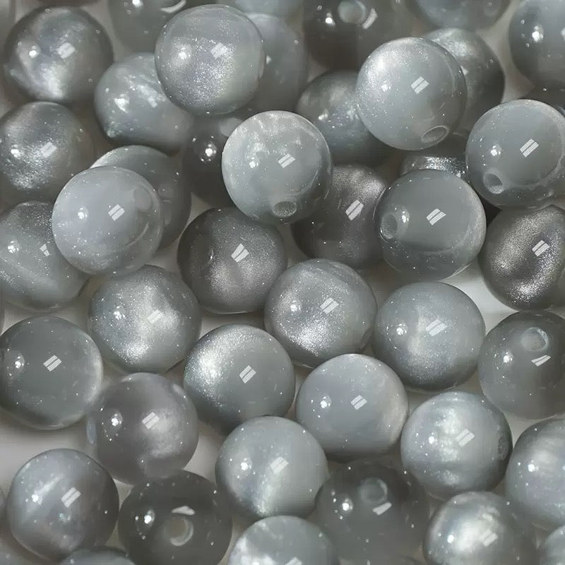 8‑16mm Resin Cat's‑Eye Beads, Multifunctional Imitation Cat's‑Eye Round Beads, DIY Accessories for Bracelet & Necklace Making