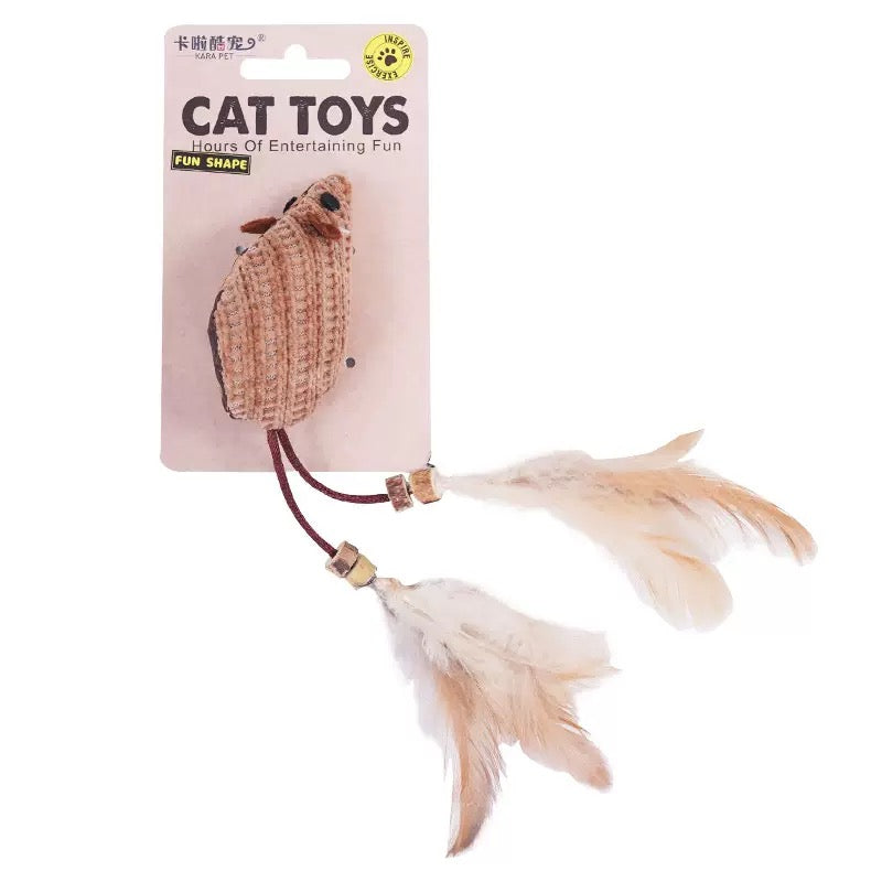 Cat Feather Teaser Wand Toy with Silvervine & Catnip, Bite‑Resistant Teeth Grinding Pet Toy for Cats, Self‑Play Boredom Relief Cat Supplies